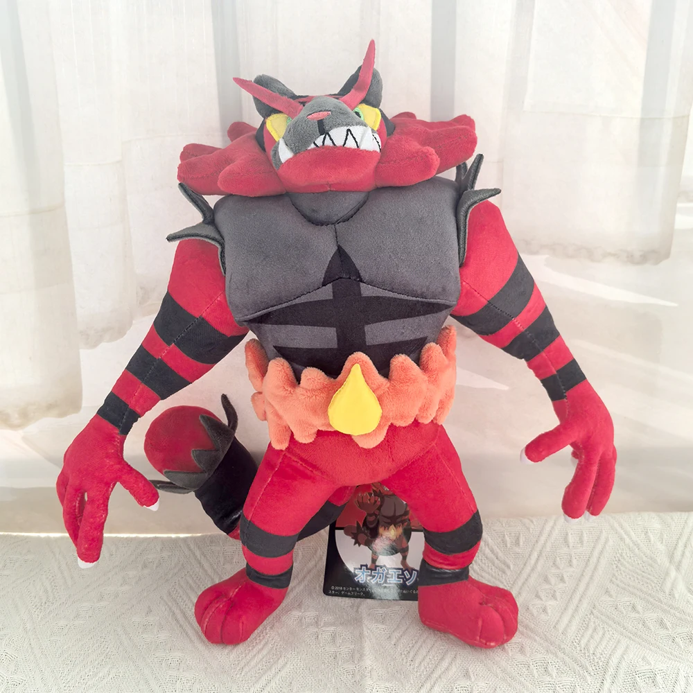 Pokemon lendas incineroar 13 "brinquedo de pelúcia, escarlate violeta interruptor jogo fogo tigre teddy espada escudo pelúcia animal dos desenhos animados boneca