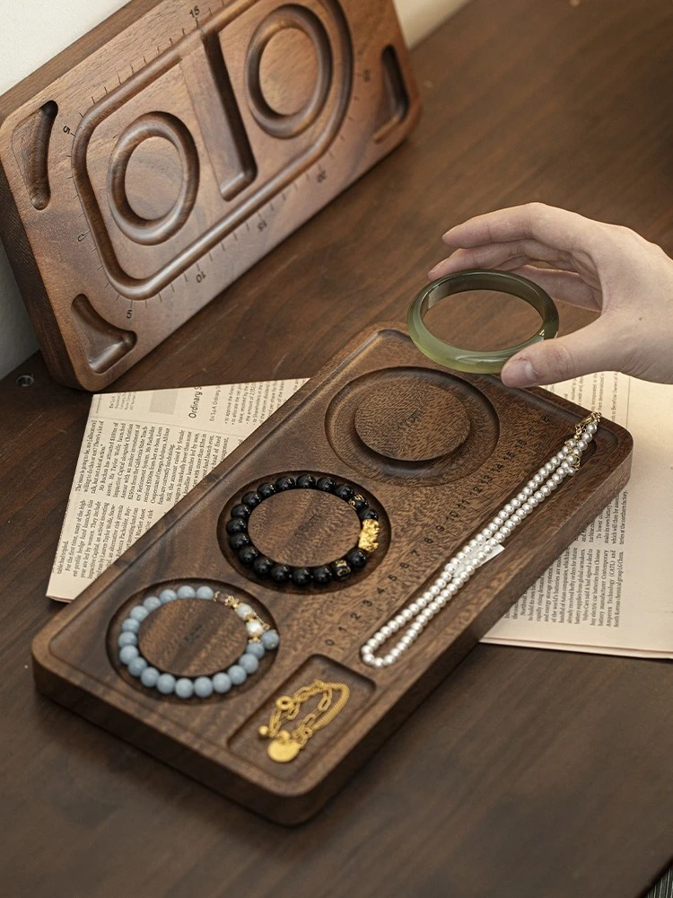 Walnut bracelet display rack jewelry bracelet beading design plate jewelry tray DIY necklace bracelet storage tray