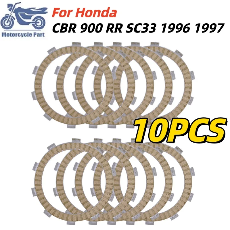 Wear-resistant Durable Motorcycle Friction Clutch Disc Plates Kit for Honda CBR 900 RR CBR 900RR CBR900RR SC33 1996 1997