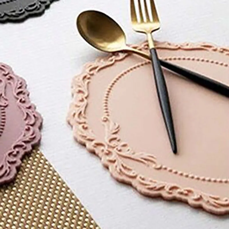 تحديد الموقع جولة مقاومة للحرارة سيليكون حصيرة شرب كأس الوقايات العزل عدم الانزلاق وعاء حامل رشاقته مفرش طاولة المطبخ 23 سنتيمتر