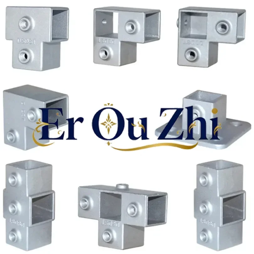 OD 30x30mm Square Tube Aluminum Alloy Elbow Tee Square Tube Fixed Connector Storage Rack Shelves