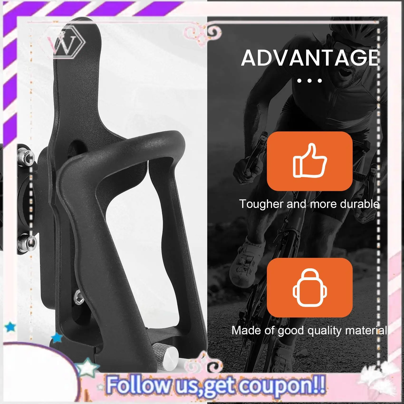 

A76T-Motorcycle Cup Holder Drink Holder Rotation Handlebar Bike Water Cup Holder Motorcycle Bottle Cage Universal