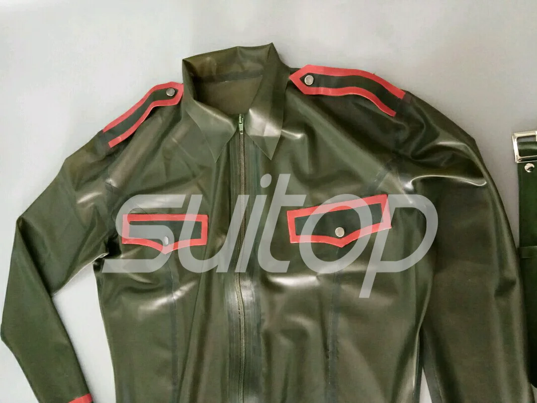 latex cosplay army women's uniforms rubber military body suit skinny Police sexy catsuits custom