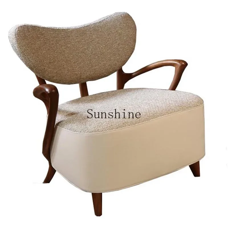 Italian light luxury living room furniture household low backrest creative single fashion sofa chair