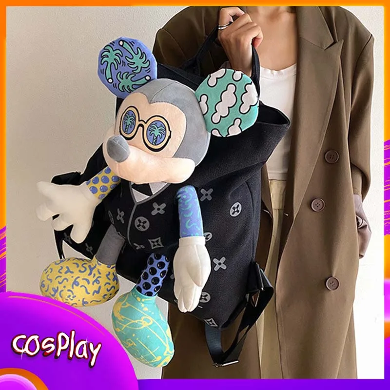 

Mickey Backpack Disney Cartoon Cute Women Shoulder Bag Crossbody Bag Casual Fashion Trendy Ladies Handbag Outdoor Doll Bag Gift