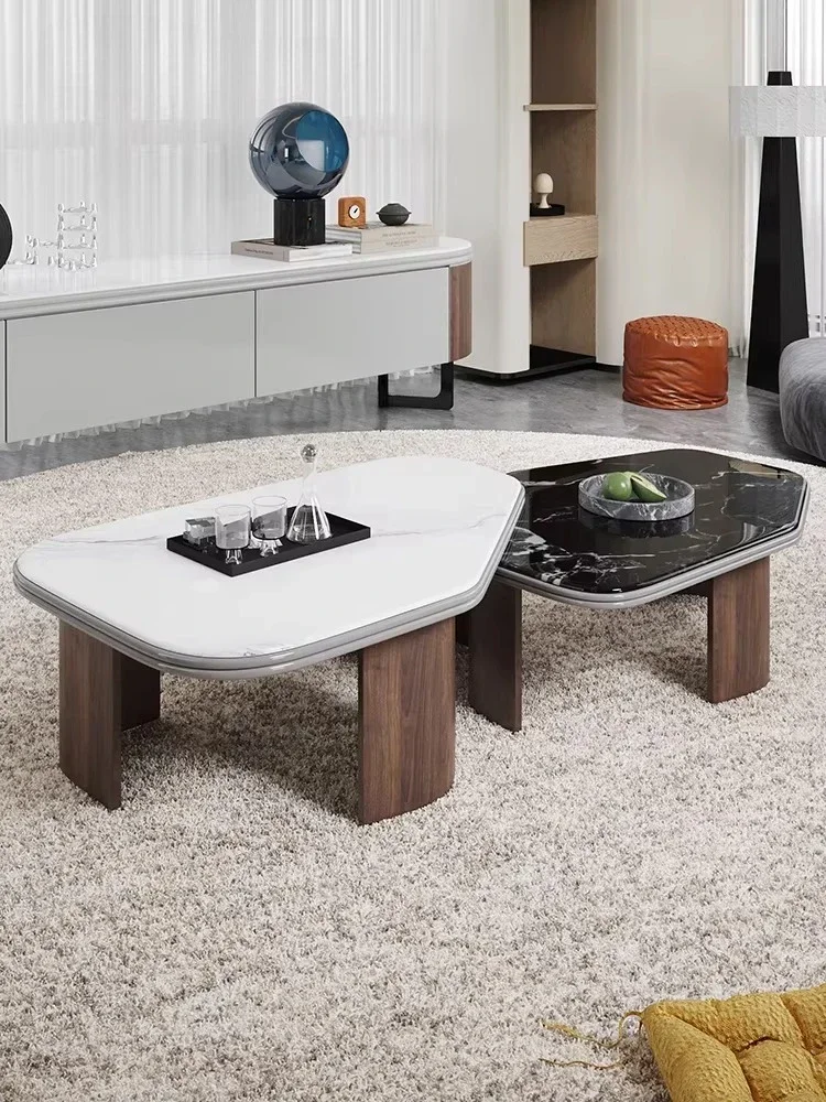 Simple modern light luxury size coffee table creative special-shaped coffee table