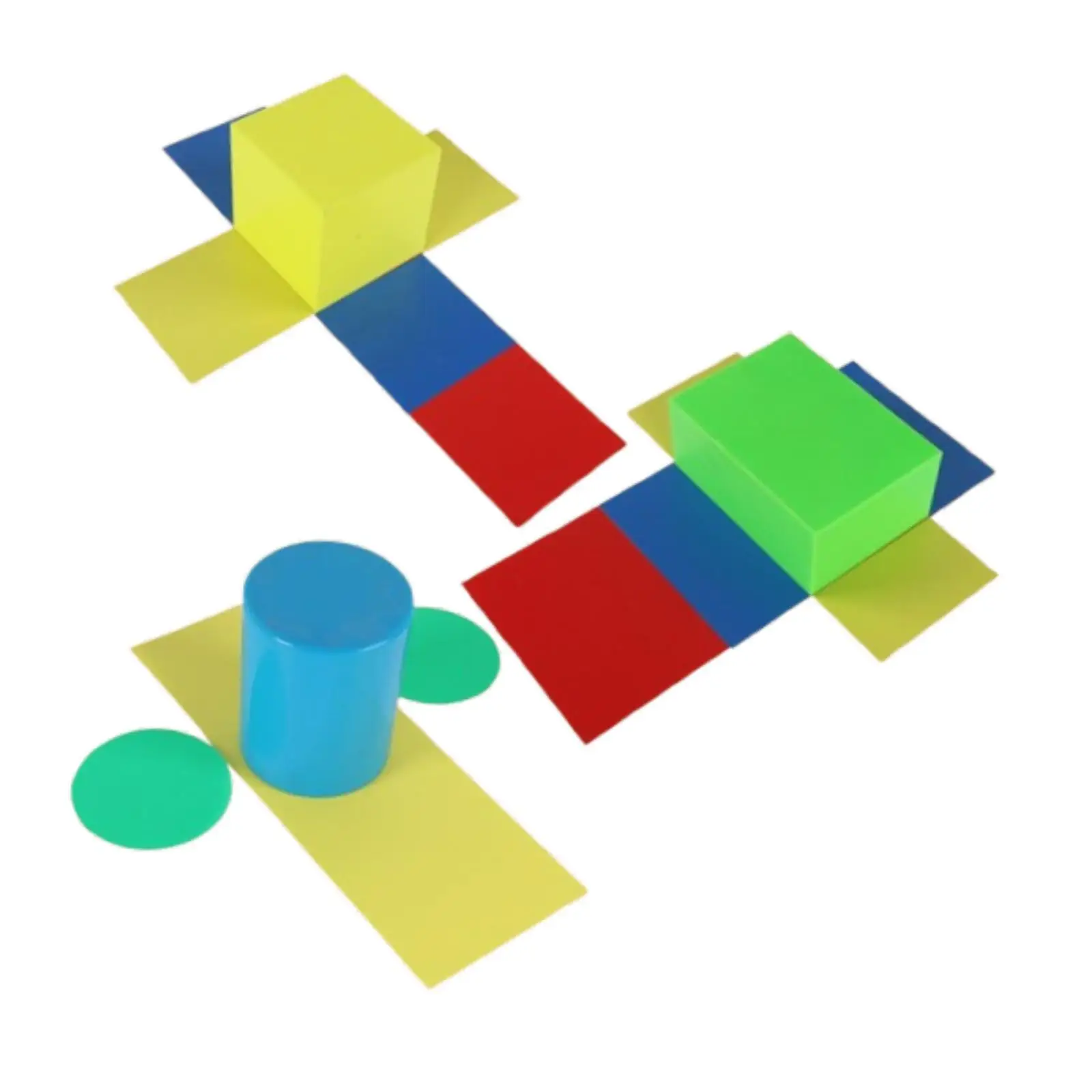 3x 3D-geometrische Feststoffe, geometrische Formen, frühe Mathematik, manipulative Mathe-Spiele, Mathe-Lernmaterial für Kinder, Jungen, Mädchen ab 3 Jahren