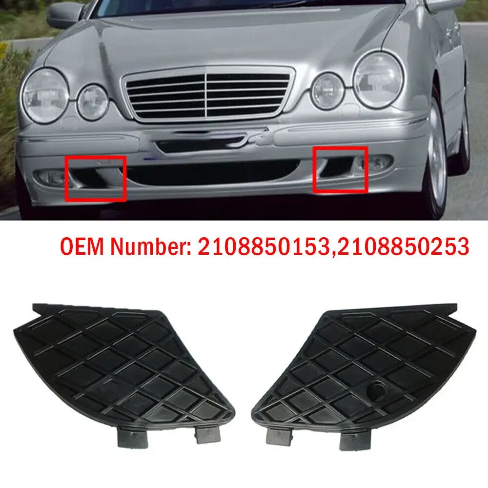 2108850153 2108850253   Do Mercedes Benz E-Class W210 E320 E430 E55 1999-2003 2x Osłona przedniego zderzaka samochodowego Osłona świateł przeciwmgielnych