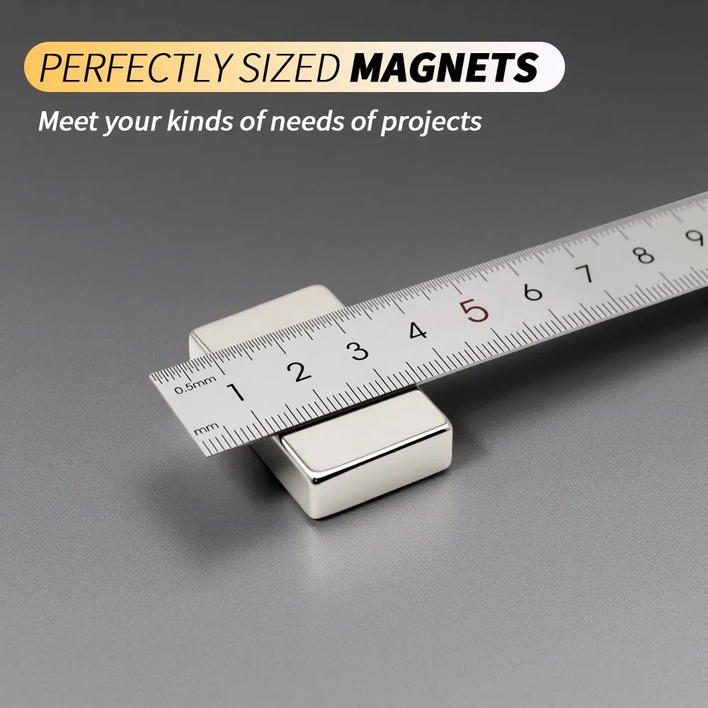 40x25x10mm Square Neodymium Magnet Block N35 NdFeB Magnets Strong Rectangle Magnets for DIY Craft Tool Holding Home Workshop