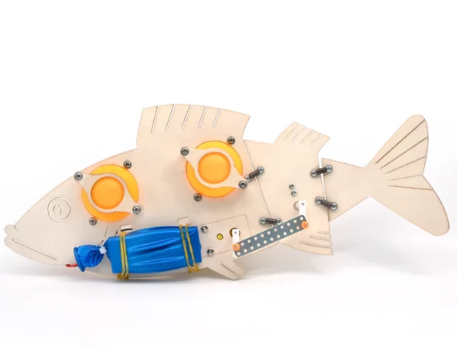 Modello di pesce meccanico bionico elettrico progetto fiera scientifica piccola invenzione materiali artigianali per studenti giocattolo scientifico VAPORE