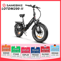 SAMEBIKE LOTDM200-II Electric Bike 48V 13Ah Folding 20” Fat Tire Ebike Electric Mountain Bike, Color Display with NFC