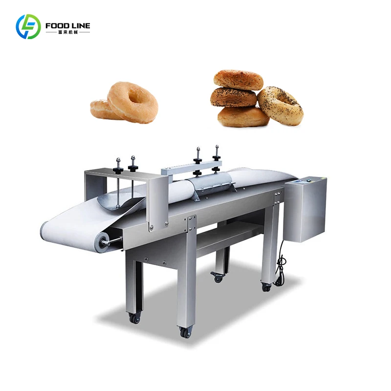 Máquina para fabricar bagelos completamente automática para bolas de bagel rellenas y máquina formadora de bagelos de producción de donuts