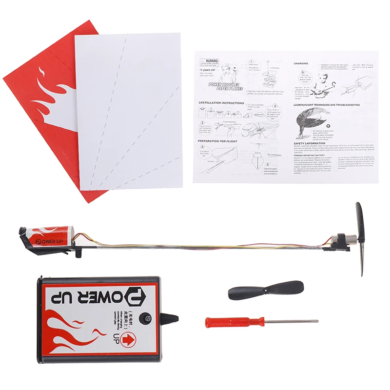 Aereo Rc Pieghevole Modello di carta Motore fai da te Potenza Rc Aereo Giocattolo per bambini Modello di aereo