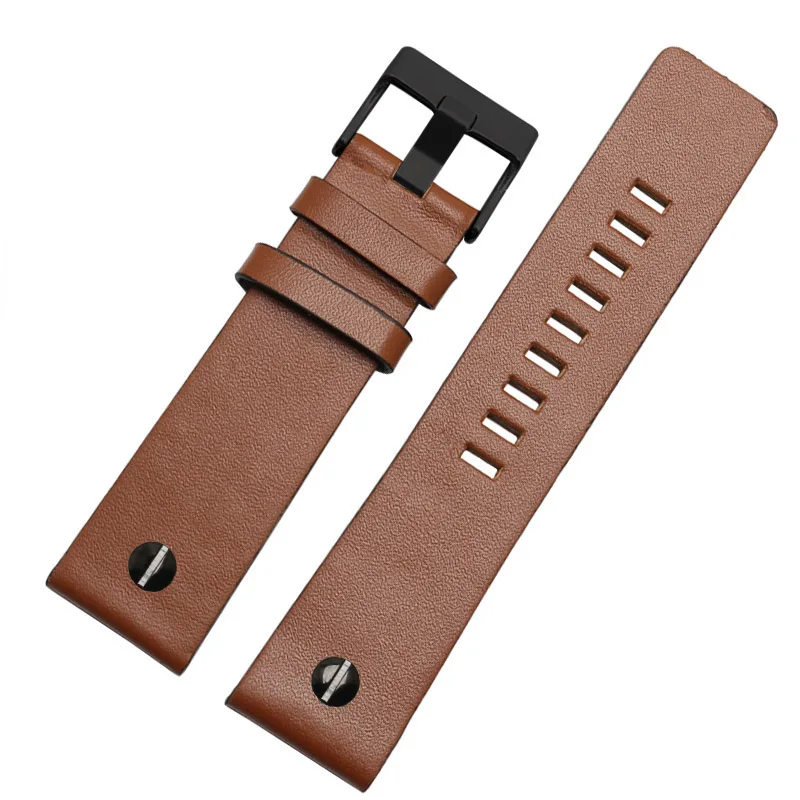 Genuine leather bracelet watchband 22 24 26 28 30mm watch strap with rivet for diesel DZ7406 DZT2009 DZ7413 DZ7257 watch band