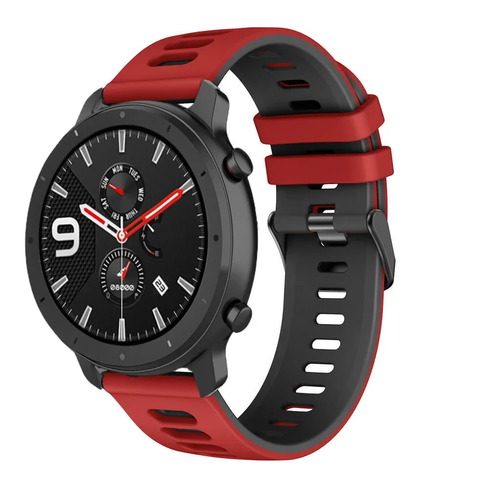 22mm 20mm Silicone Band for Amazfit GTS 2 3 2e/GTS 2 4 Mini Bracelet for Amazfit GTR/4 3 Pro 2 2e 47mm/Amazfit Bip/Stratos Strap