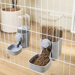 Automatic Pet Feeder Waterer Dog Cat Hanging Cage Bowl，Suitable for Small Puppy Cat Rabbit Food Container Disp