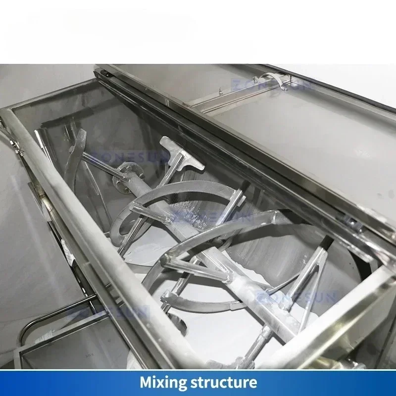 ZONESUN Auger Filler Powder Weighing Filling Machine Vacuum Feeding Pump Powder Mixing Tank ZS-MB500FP