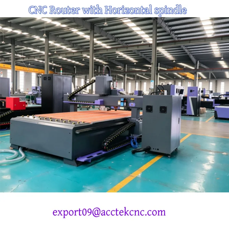 1500*3000mm CNC Router for Wooden Door Making Wood Furniture Acrylic Engraving With Horizontal Spindle for Hole Drilling