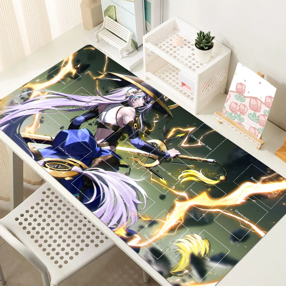 Game Yu-Gi-Oh The Iris Swordsoul Mousepad Desk Mat Gaming Accessories Large Gaming Mouse Pad XXL Non-Slip Game Mousepad