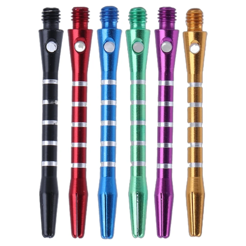 6Pcs Aluminum Alloys Dart Shafts Light weights Metal Dart Stem Dart Accessorys for Beginner and Professional Player