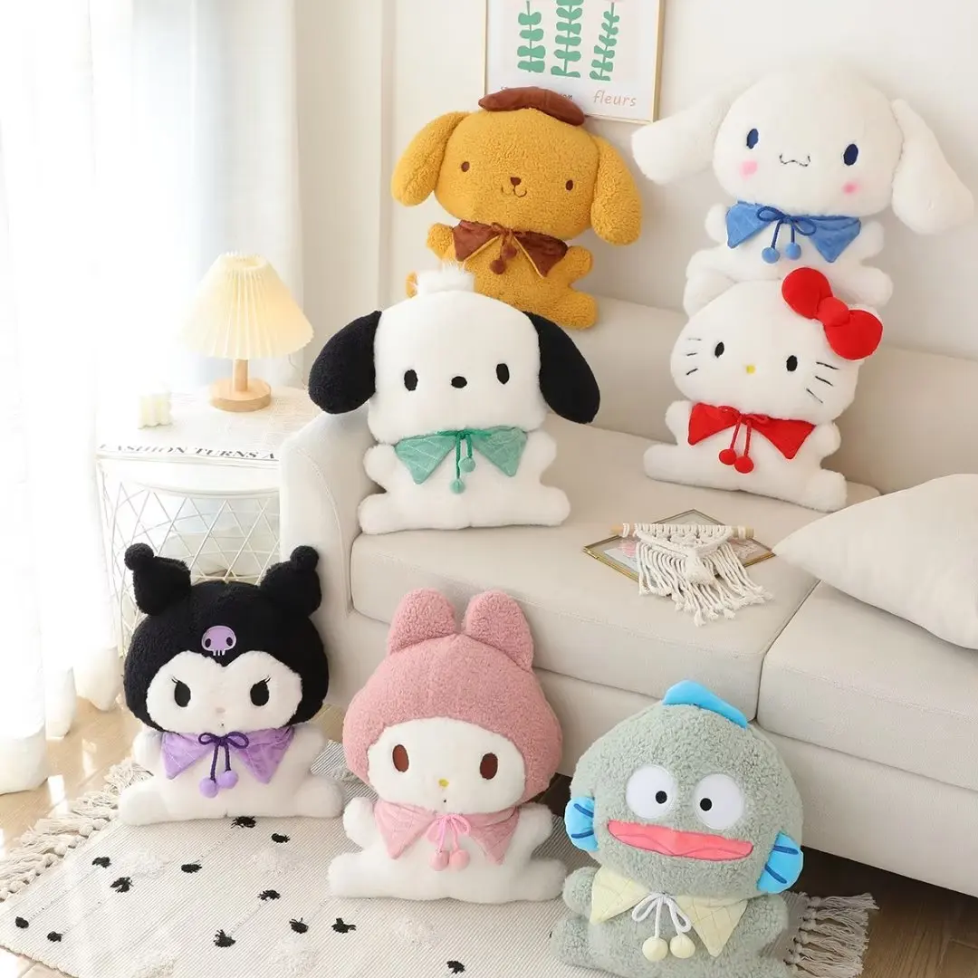 

Sanrio Cute Cinnamoroll Plush Toy Pochacco Kuromi My Melody Plushies Sleeping Pillow Kawaii Backpack For Girl Birthday Gifts