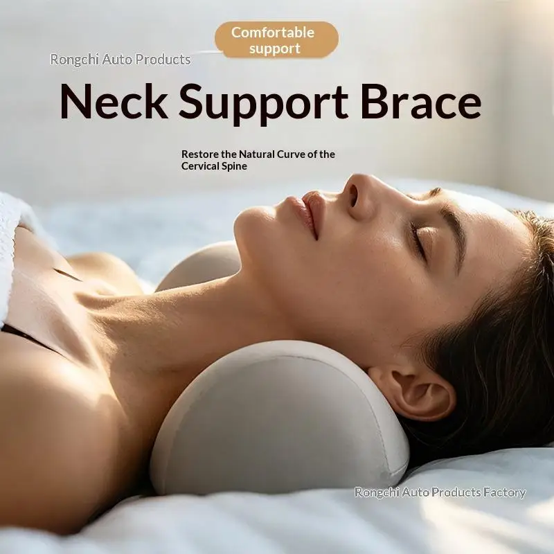 Memory Foam Cervical Neck Pillow Removable Support Cushion For Sleeping Home Travel Comfort And Neck Care