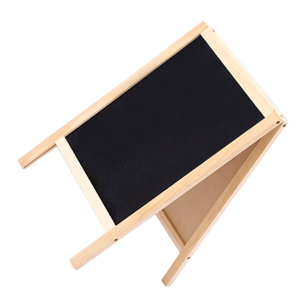 Double-Sided Wooden Mini Blackboard Message Board Sturdy Design for Kitchen Garden Party Notes Erasable Reusable Display