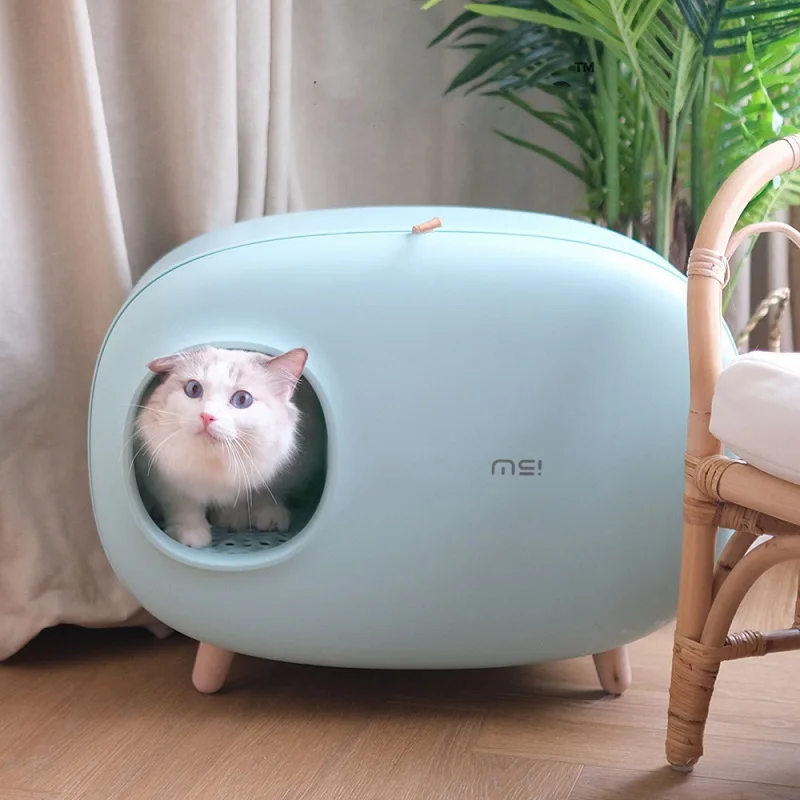 

JOYLOVE 2021 New Pet Cat Litter Box Fully Enclosed Cat Poop Tray Cat Toilet Pet Supplies Hot Sale