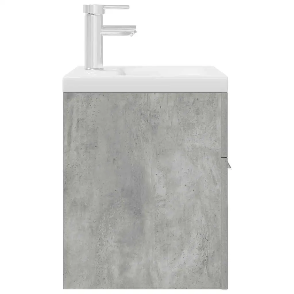 Bathroom Sink Cabinet Concrete Grey White Engineered Wood Ceramic