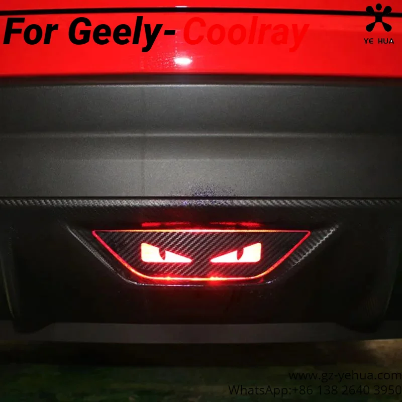 For Geely Coolray 2018-2021 BinYue Rear Fog Light Sticker Car Tail Light Sticker Accessories for Vehicles Accessories