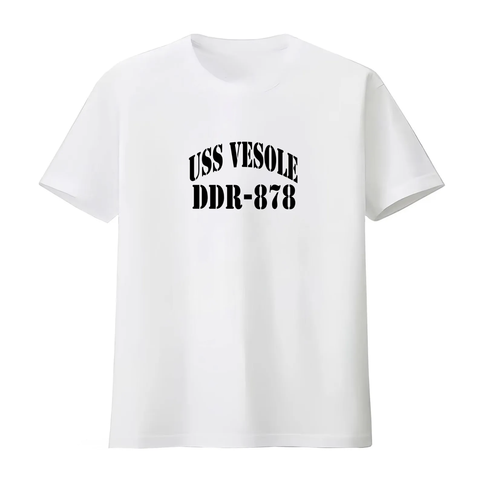 USS VESOLE (DDR-878) SHIP'S STORE T-Shirt Summer Casual Cotton Tee Oversized Streetwear Tops Vintage Graphic Print