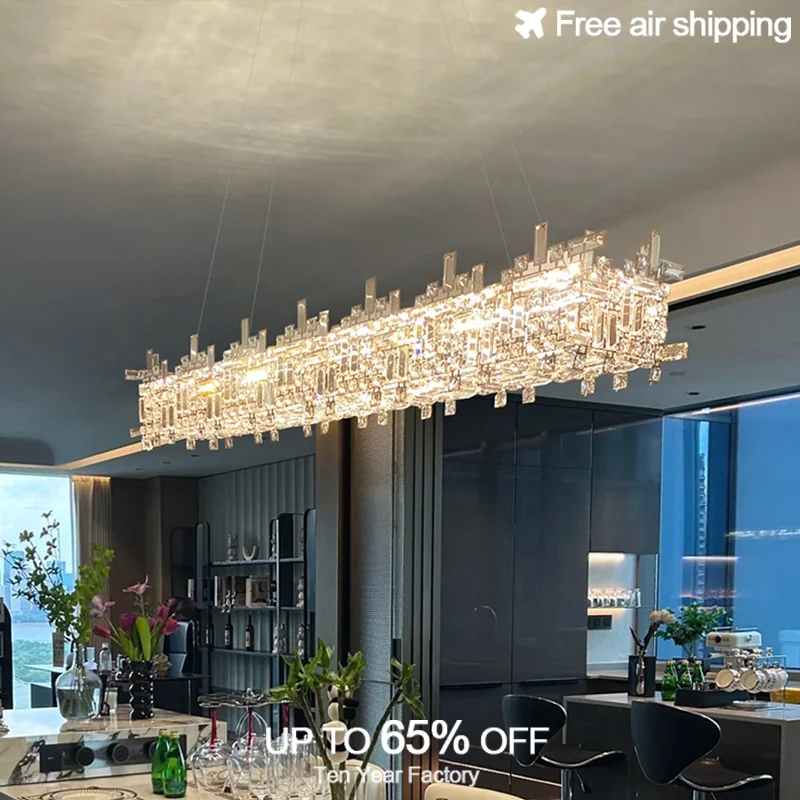 

Modern LED Crystal Chandelier Italian Luxury for Living Room Bedroom Dining Kitchen Villa Home Decorative Light