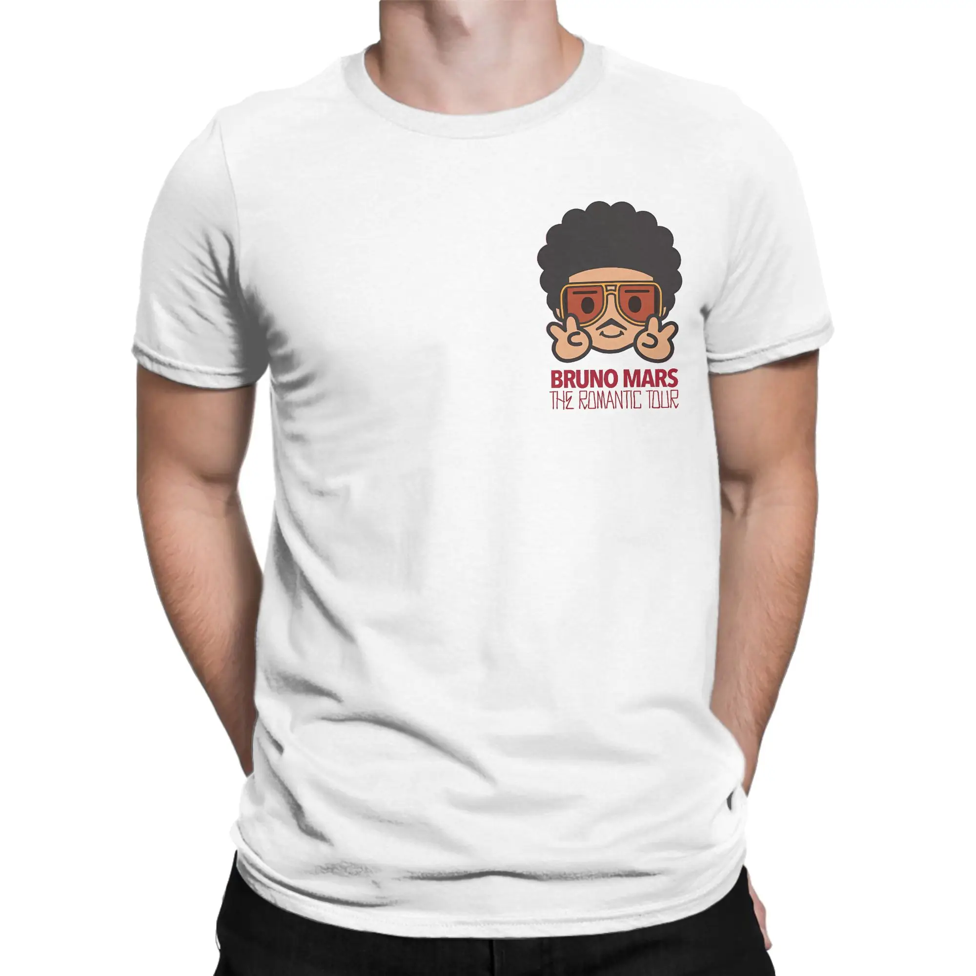 Bruno Mars The Romantic Tour 2026 T Shirt Summer  Trendy Cool T Shirts Men Cotton O Neck Oversized Top Tees Short Sleeves Tops