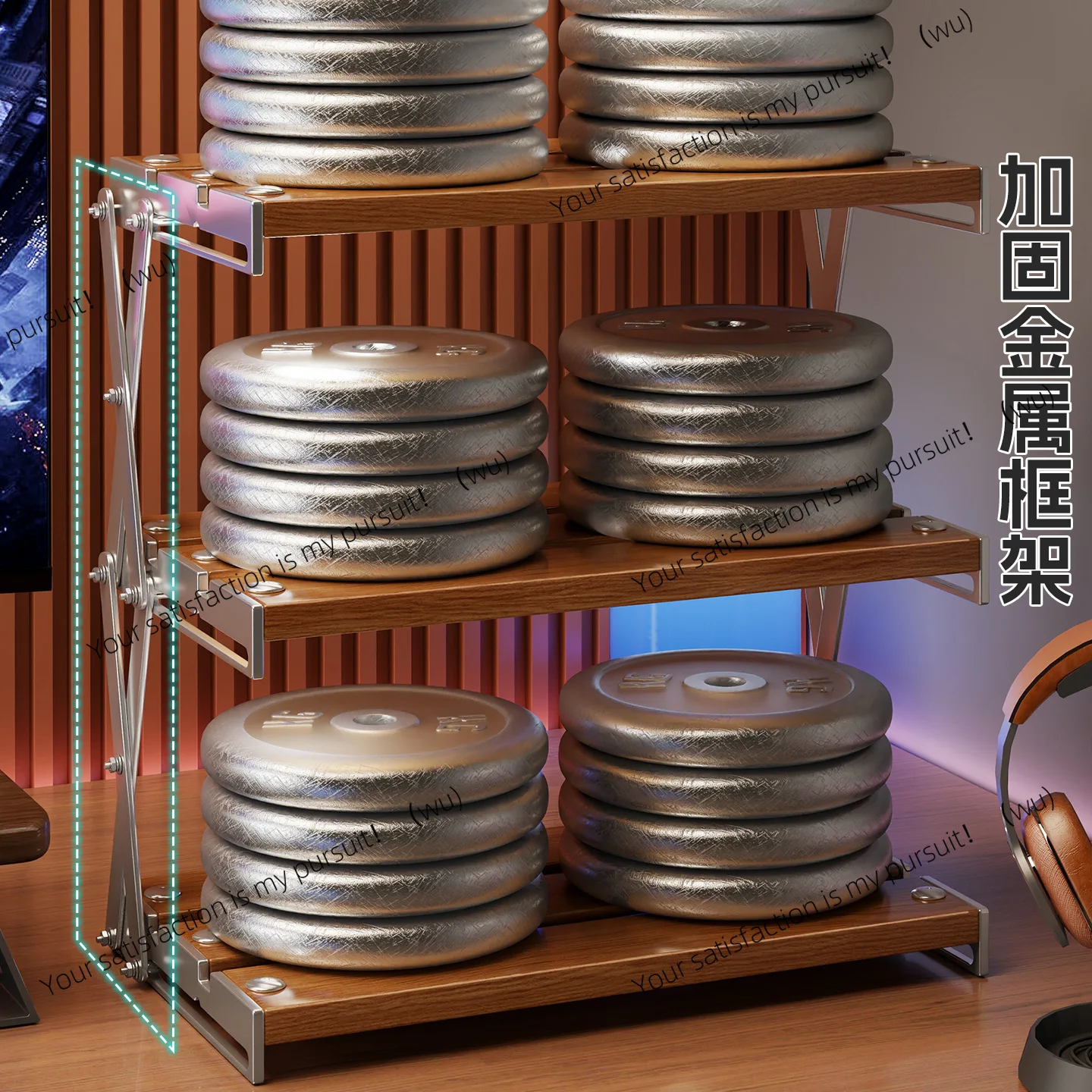 Desktop shelf Foldable multi-layer coffee cup holder Storage ornament finishing rack on desk Bar water cup holder