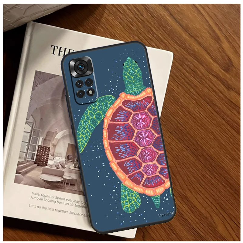 Swimming Freshwater Sea Turtles Case For Xiaomi Redmi Note 12 10 9 11 13 Pro Plus 12S 10S 11S 9S Redmi 13C 10C 9C 12C Cover