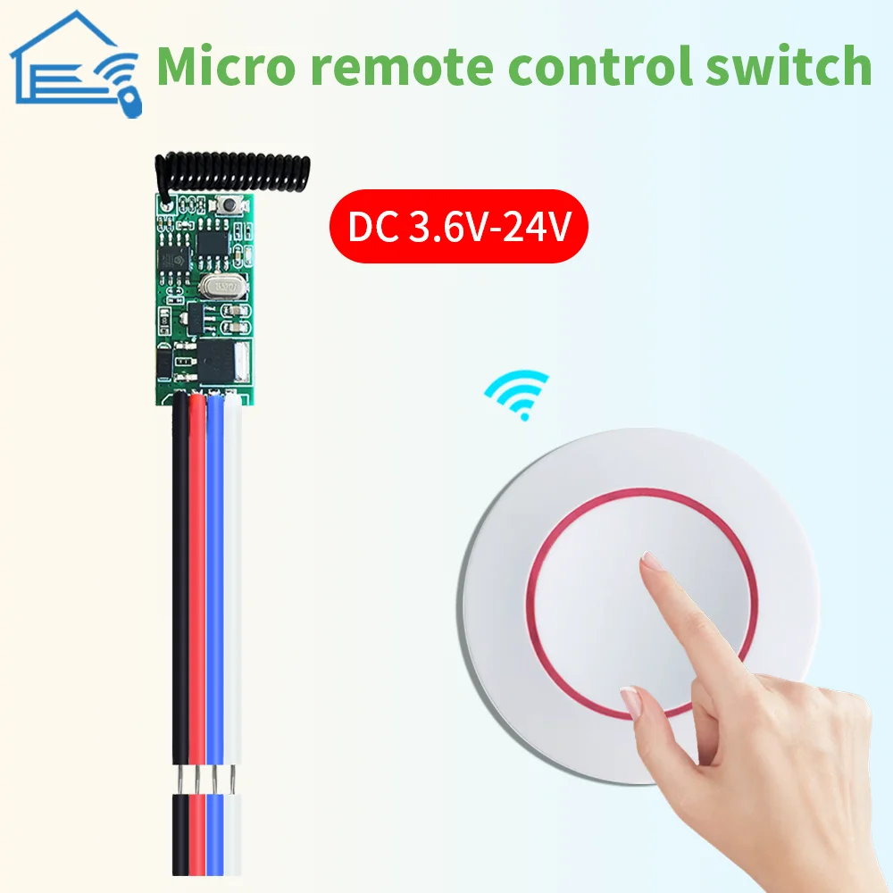433MHz Wireless Remote Control Switch Long Range Mini Receiver 3.6V 12V 24V and 433 MHz Transmitter LED Remote Control