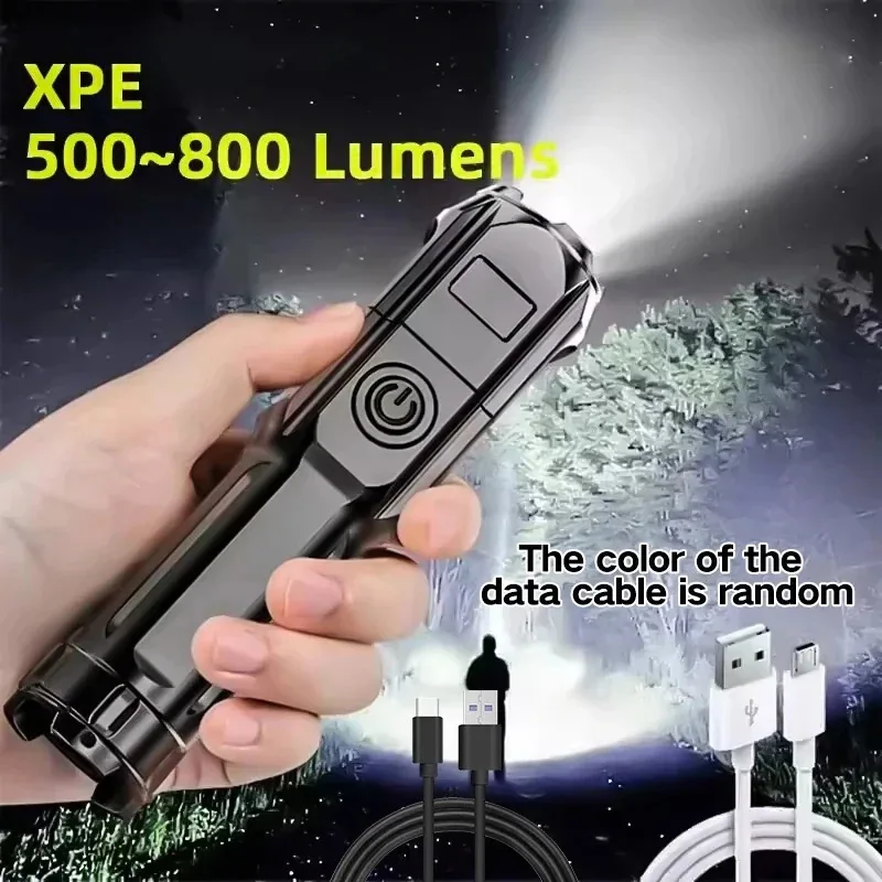Rechargeable Flashlight Compact Led Flashlight Strong Light Portable Focused Long-range Household Emergency Flashlight 2026