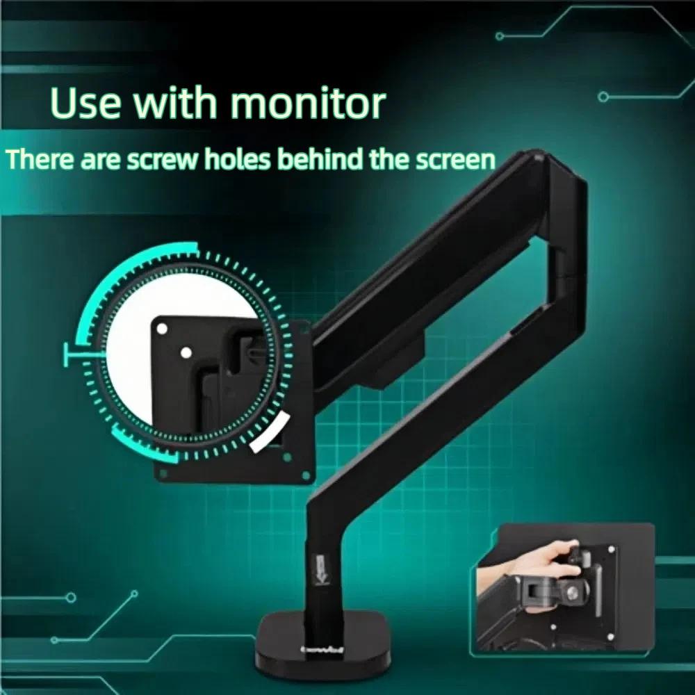 

Регулируемый кронштейн для монитора с газовой пружиной, экраны 17–36 дюймов, крепление для монитора до 26 фунтов, прочное с подставкой для компьютерных мониторов с втулкой