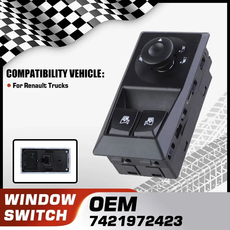 

Driver Side Car Electric Power Master Window Switch Lifter Console Button For Renault Trucks 7421972423 7423391509 44T404901