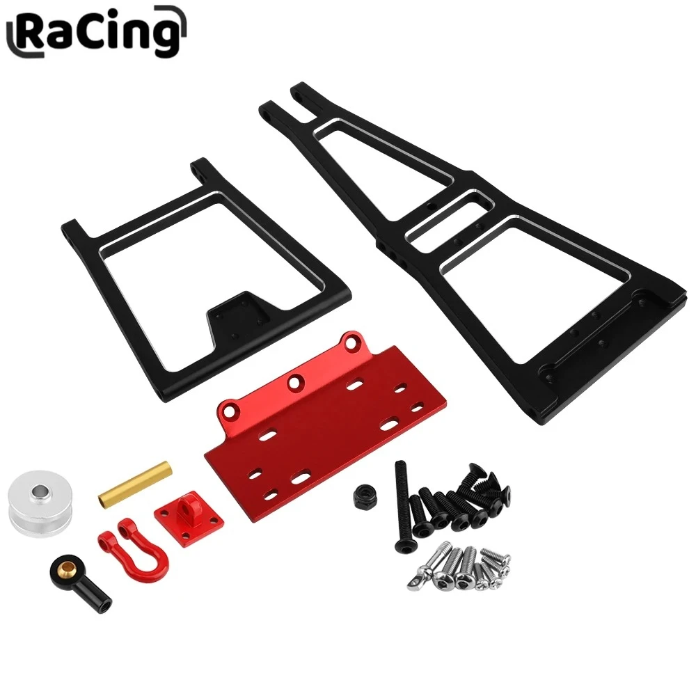 Utility/Winch Dual Bracket Rescue Truck/Tow Truck Crane Arm Wrecker Kit for 1/10 RC Crawler SCX10 TRX4 Capra LCG Chassis Tools