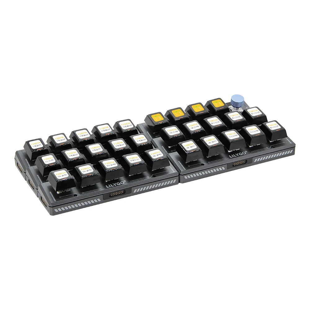 

T-Keyboard S3 pro Dual-MCU Development Board ESP32-S3 + STM32 4x 0.85'' TFT LCD Wireless Connectivity for Electronics Projects