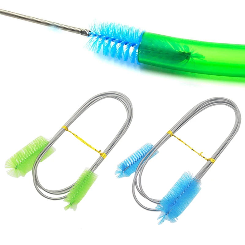 Aquarium Cleaning Brush for Water Filter Pump lily Pipe Air Tube Hose Stainless Steel Flexible Hose Brush Water Pump Accessories gallery 1