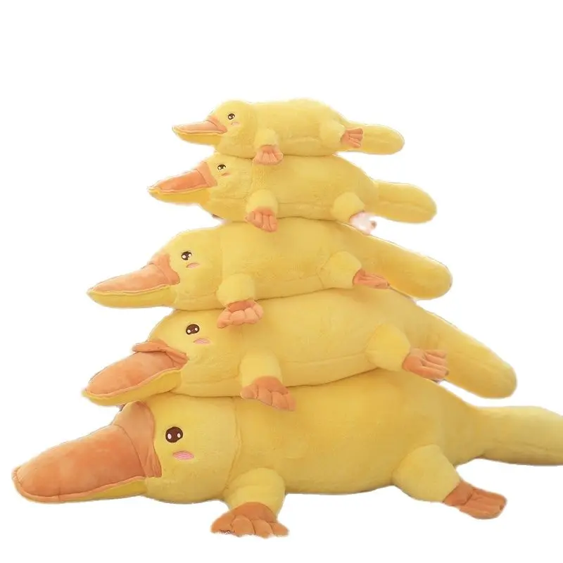 Cute Platypus Plush Toy Anime Cushion Siesta Papa Puppet Doll Long Mouth Duck Pillow Throw Little Yellow Duckling Halloween Gift