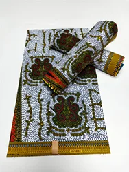 Tela de cera de alta calidad 100% algodón, estilo Ankara, tela de cera de Ghana real, 6 yardas