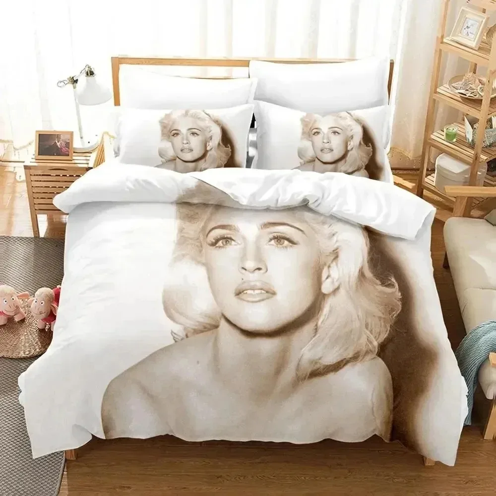 

3D Print Madonna Confessions Tour Bedding Set 3D Printed Suitable for Bedroom Duvet Cover Set With Pillowcases Kids Home Textile