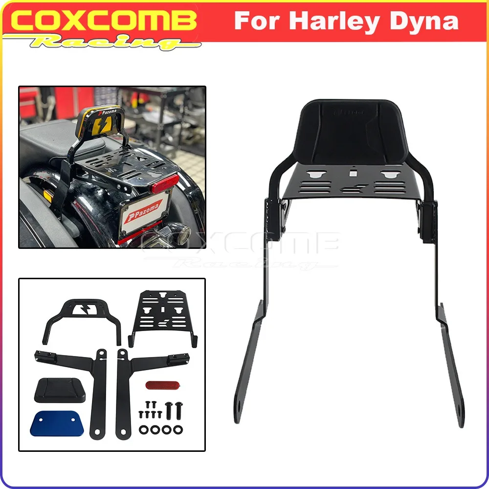 Rear Luggage Rack Holder Cargo Support Carrier Motorcycle Sissy Bar Backrest For Harley Dyna Switchback FLD Low Rider Street Bob