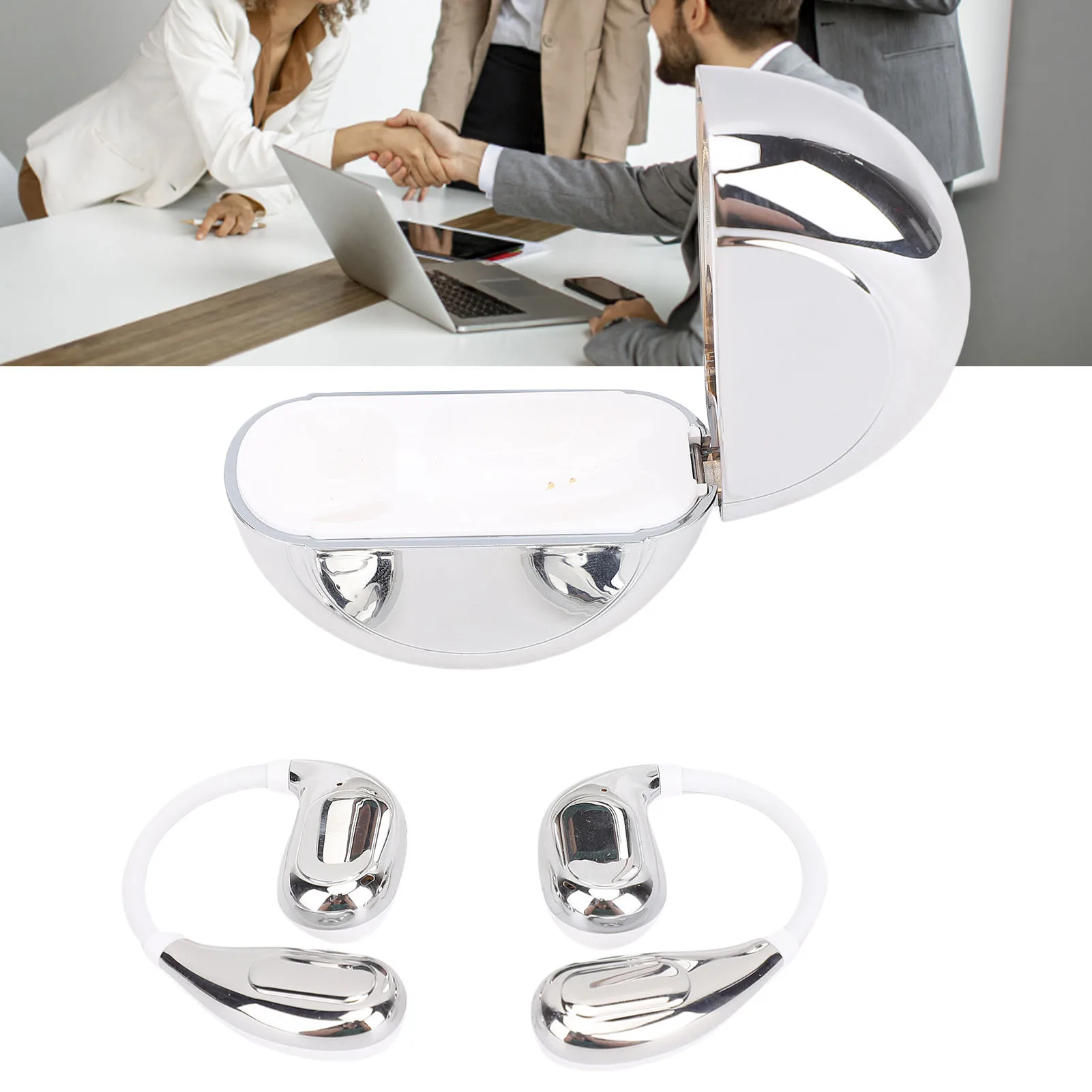 سماعات أذن للترجمة بالذكاء الاصطناعي 164 لغة في الوقت الحقيقي، تحكم باللمس، شاشة LED، سماعات بلوتوث لتعلم الأعمال والسفر