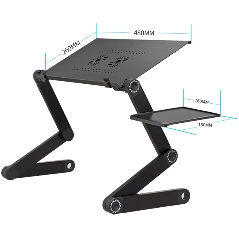 Folding Laptop Table for Bed Office Lazy Computer Desk Telescopic Mobile Stand Ideal for Students Lying Flat