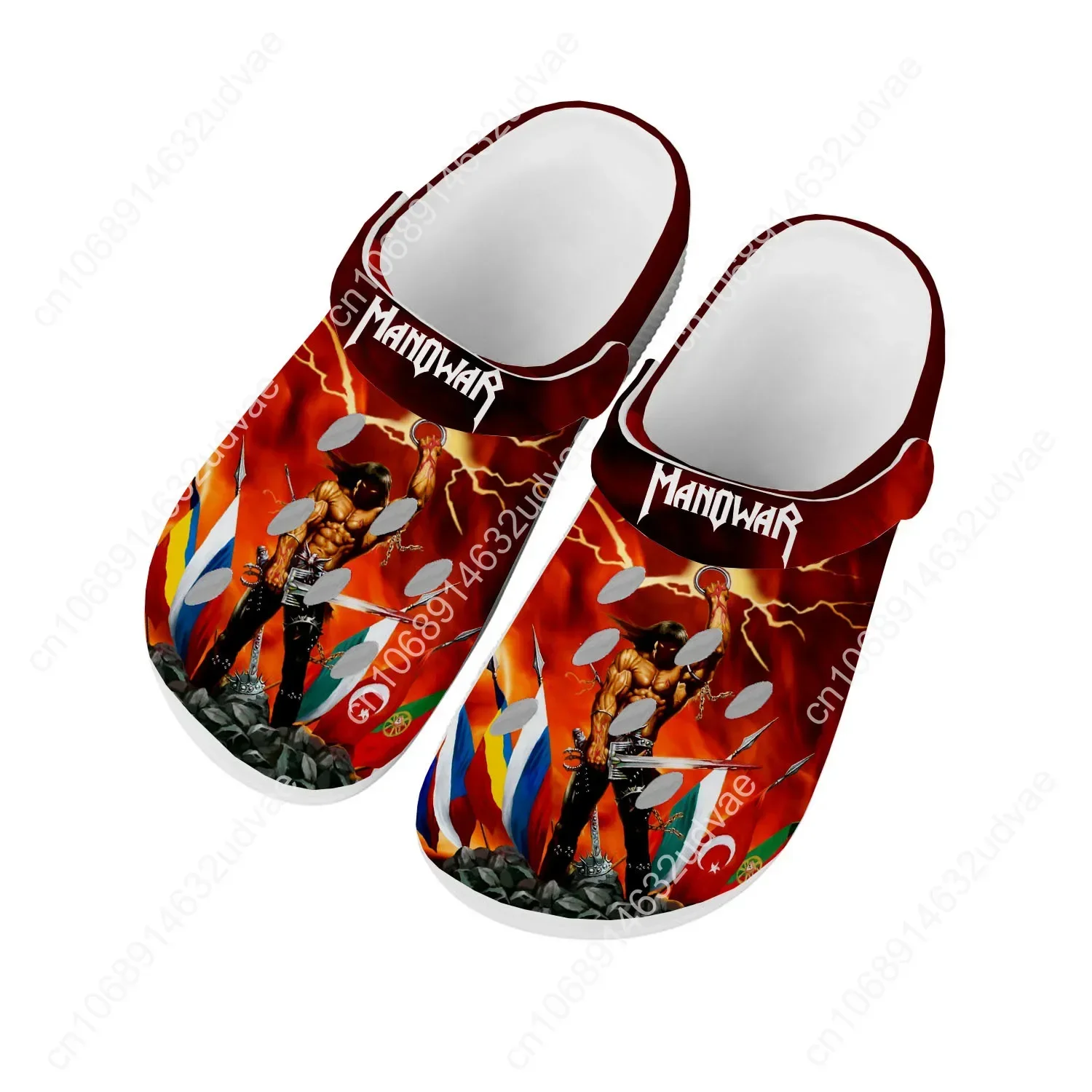Manowar Anime Water Shoes Mens Womens High Quality Fashion Home Garden Clogs Customizd Sandals Beach Breathable Hole Slippers