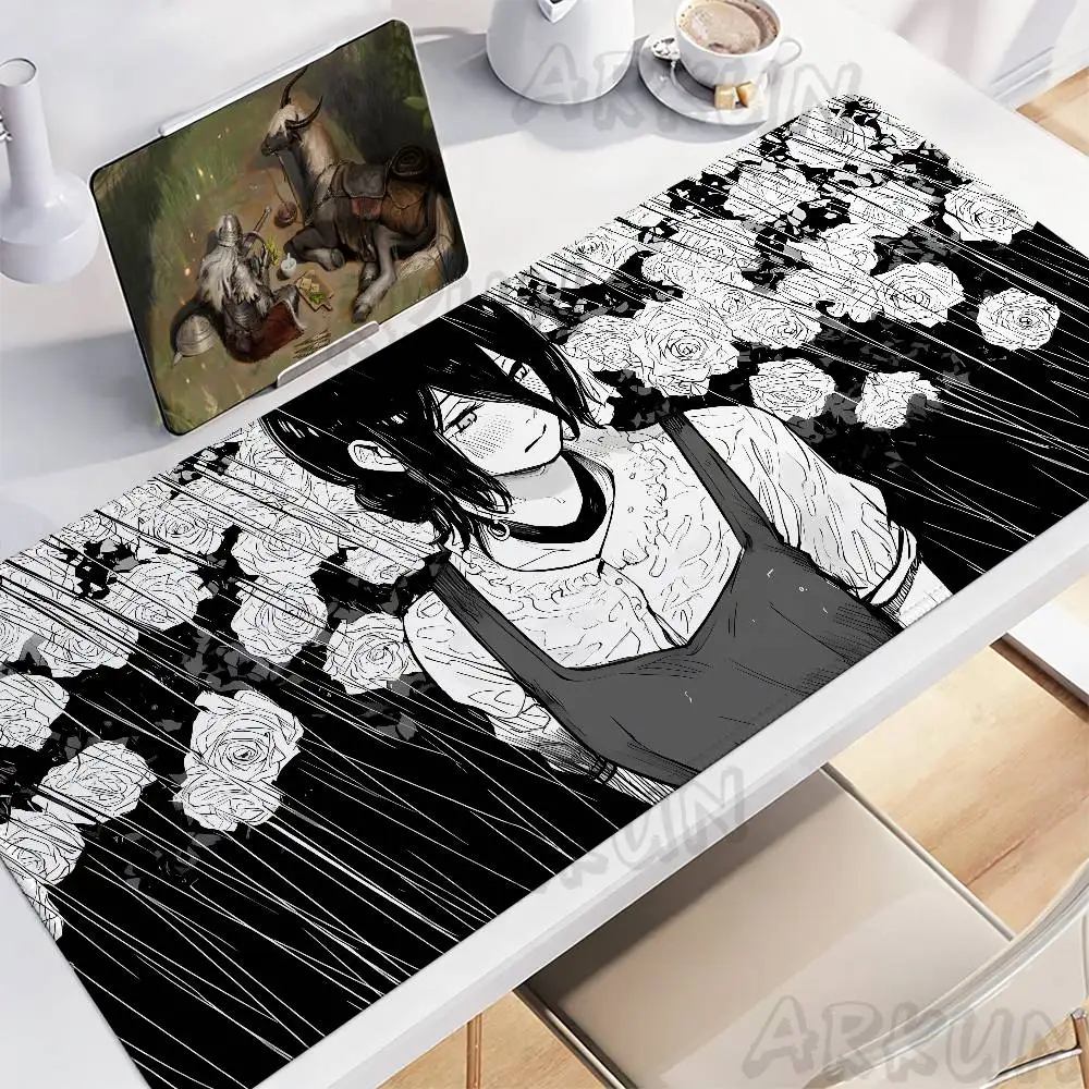 

REZE In The Rain Mouse Pad XXL Black Laptops Gaming Deskmat Anime Mousepad Anime Office Carpet Gamer Keyboard Computer Desks